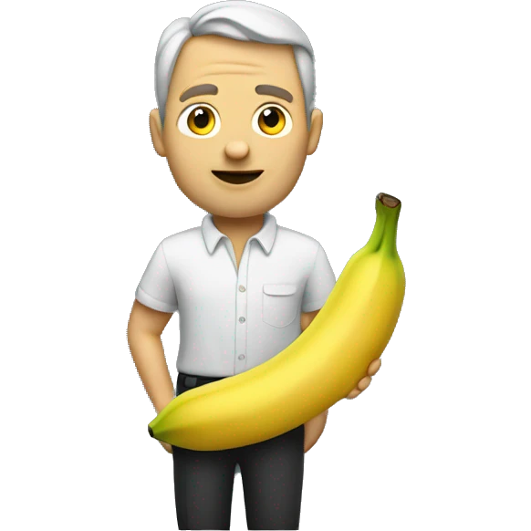 Mike Palka holding a banana  emoji