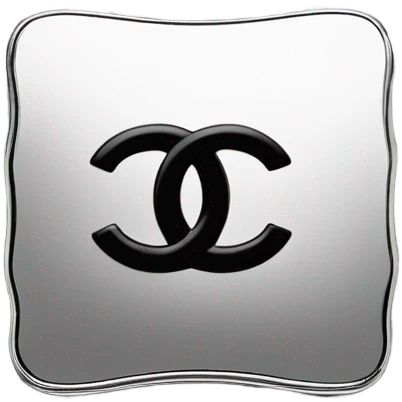 Chanel logo compact mirror emoji