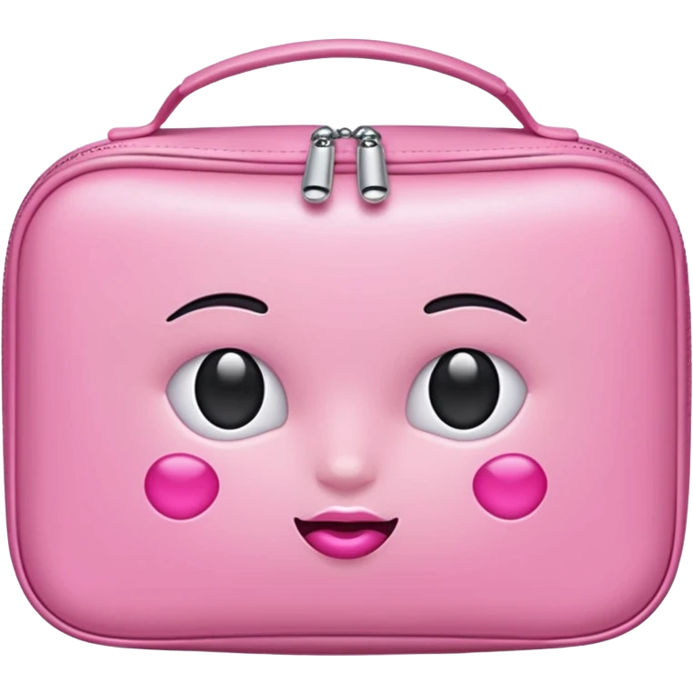 pink aesthetic cosmetic bag emoji
