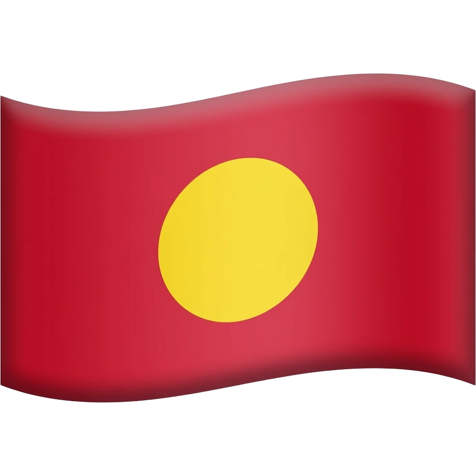 Kırmızı bir bayrak olsun , bayrağın ortasına sarı daire olsun emoji