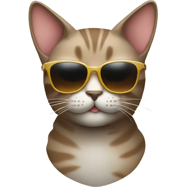 Cat with sunglasses emoji