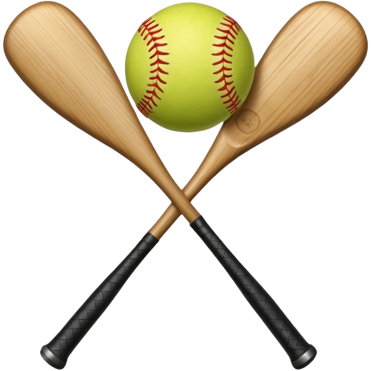 Softball and bat emoji