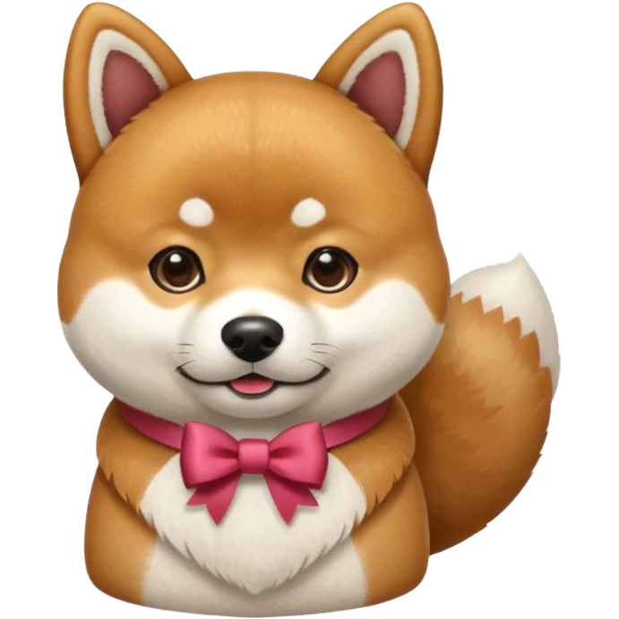 Shiba Inu dog with bow emoji