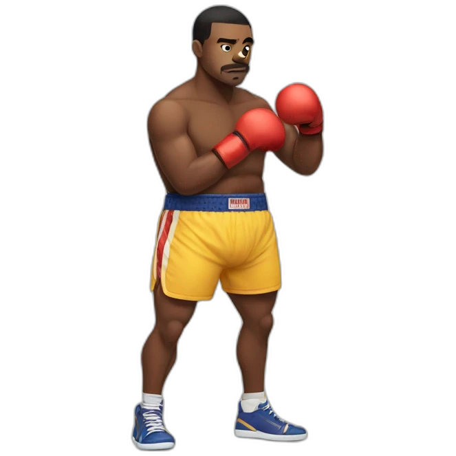 Boxer with big belly emoji