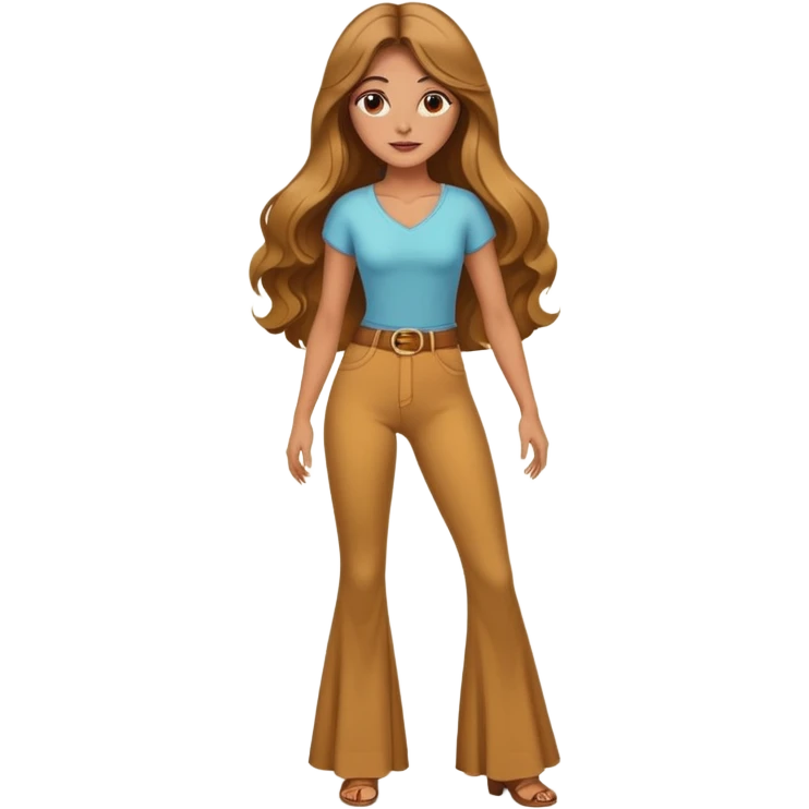 Retro 70s woman emoji