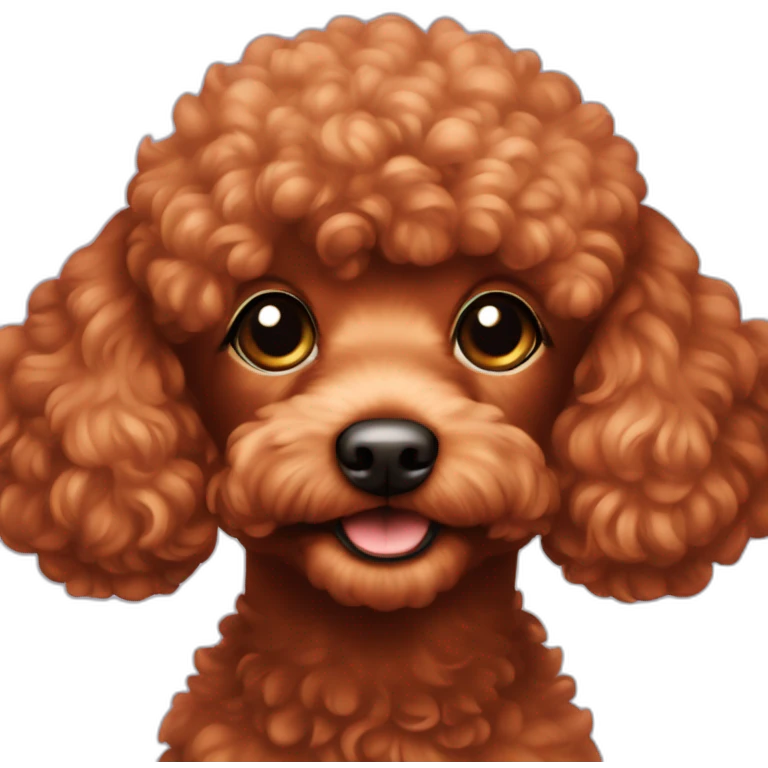 red toy-poodle face emoji