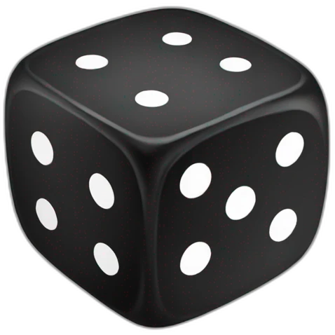 Black dice emoji