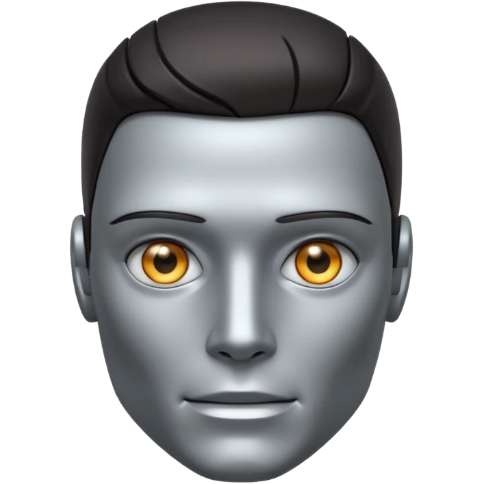 male robot with dark hair emoji