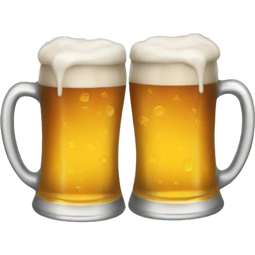 Hands toasting beer mugs  emoji