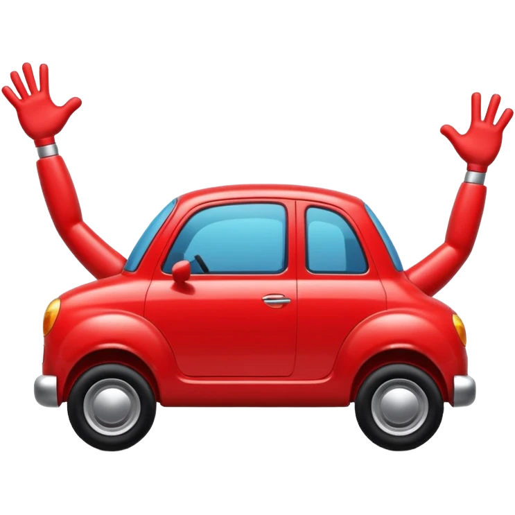 dancing car with arms and legs emoji
