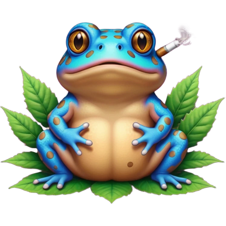 Bufo toad smoking weed emoji