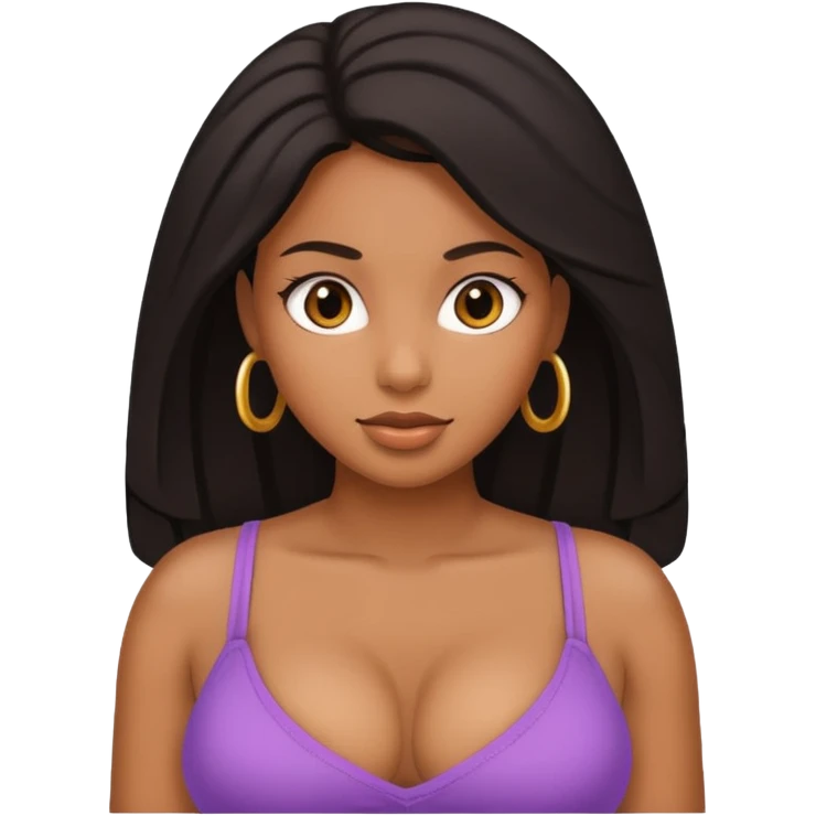 голая молодая черная девушка с сиськами   emoji