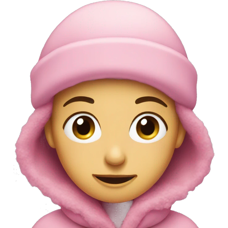Pink winter emoji