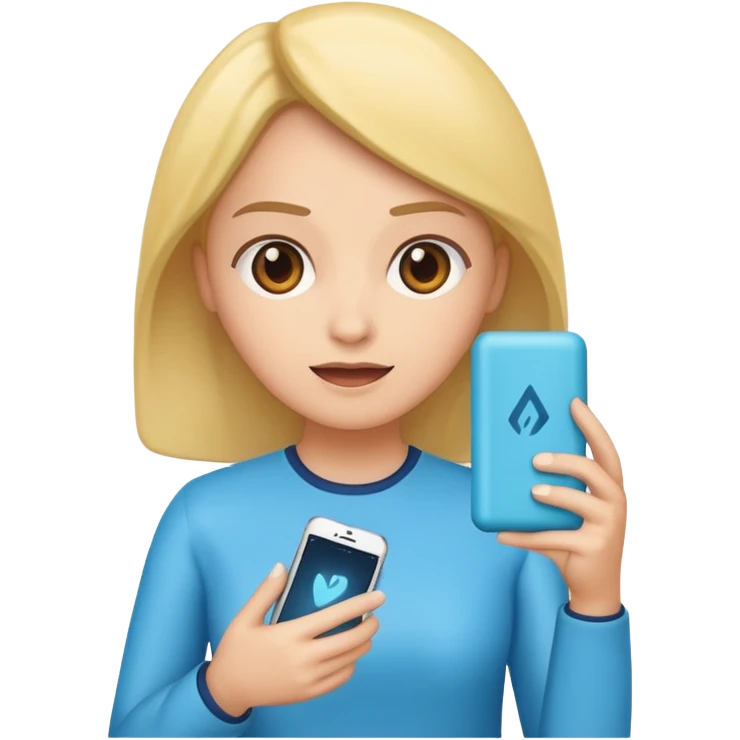 womn holding powerbank emoji