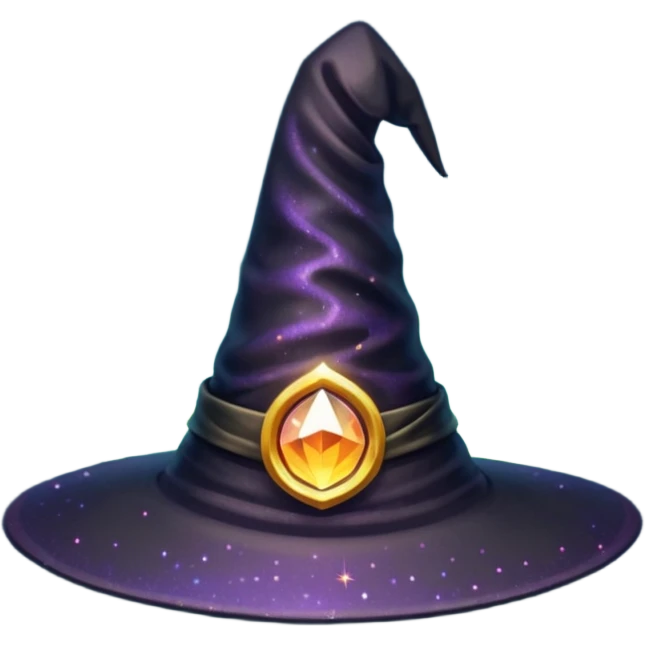 magic, sparkle, witch hat emoji