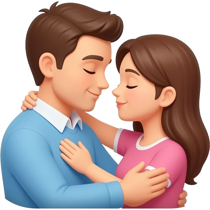 i want to make a dating app so give me a dating app logo about cuddling two people in a square app frame emoji