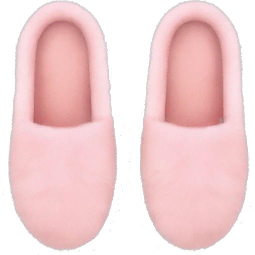 Pastel pink fur slippers emoji