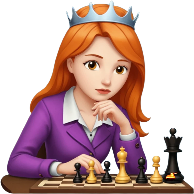 female chess player queens gambit emoji