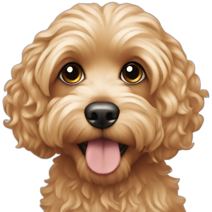 Blonde cavapoo emoji