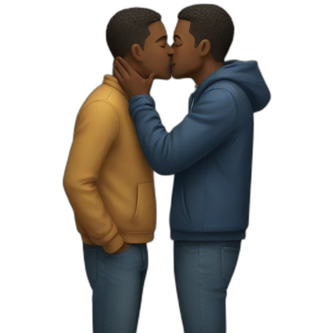 two men kissing emoji