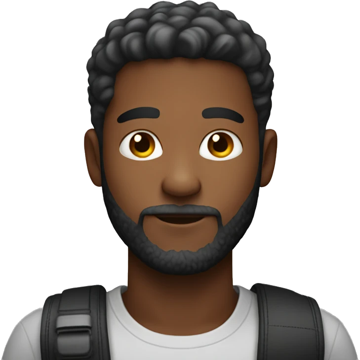 Young man with fresh beard with a iPhone 16 Pro  emoji