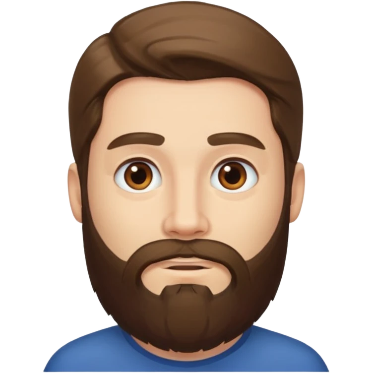 refree long hair and a beard but no moustache a emoji