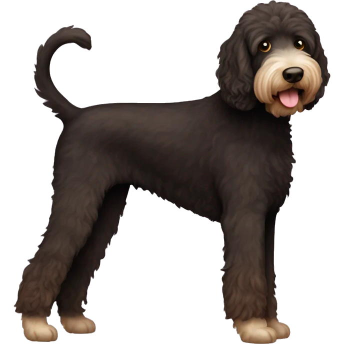 Black and Brown Labradoodle emoji