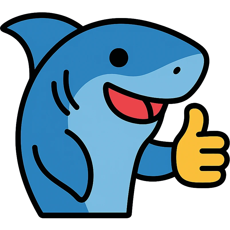 shark giving a thumbs up emoji