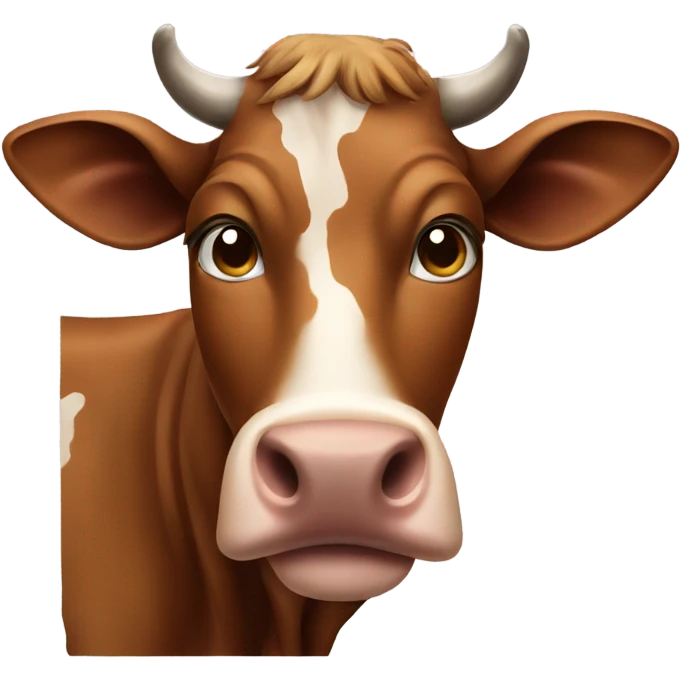 Brown cow emoji