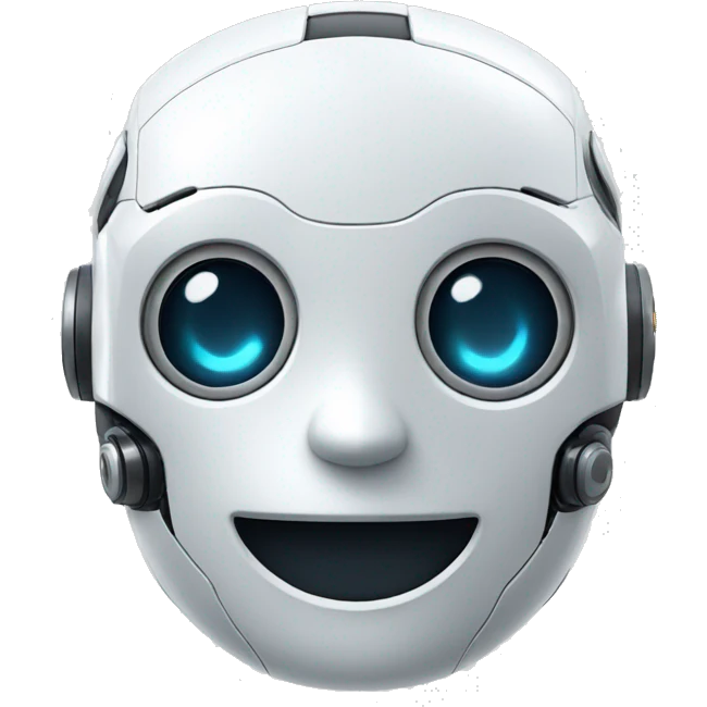 Ai robot smiling and doing ok emoji