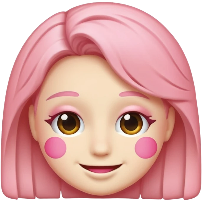 Smiling pink blush emoji