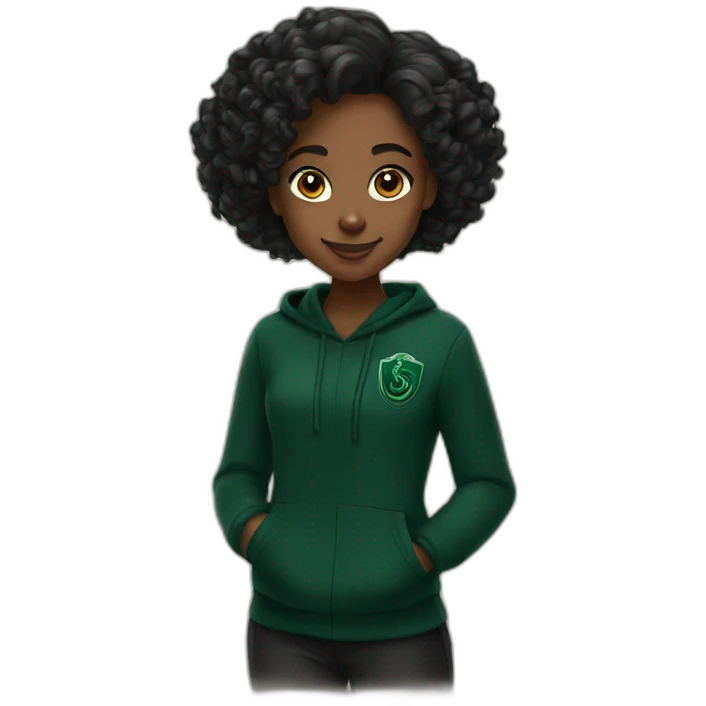 Slytherin black girl emoji