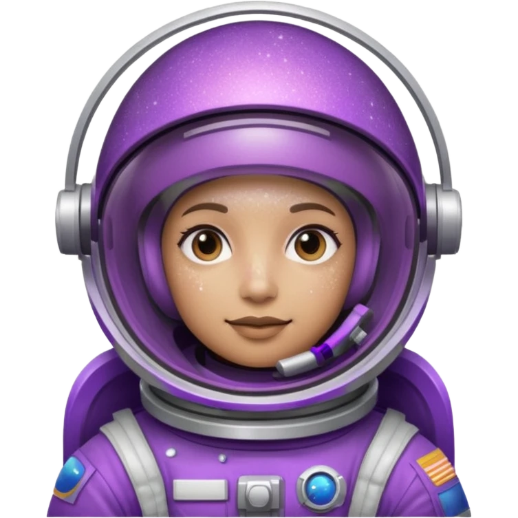 glitter purple astronaut emoji