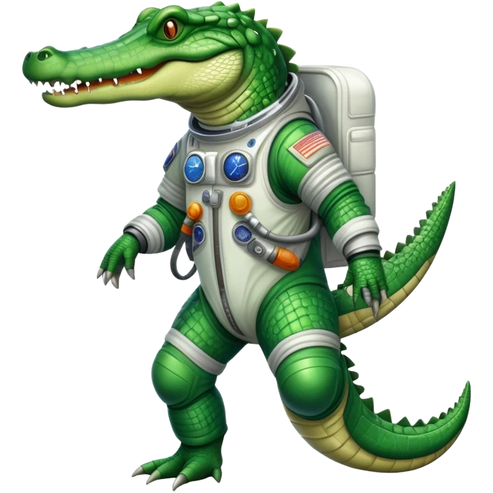 crocodile in space suit emoji