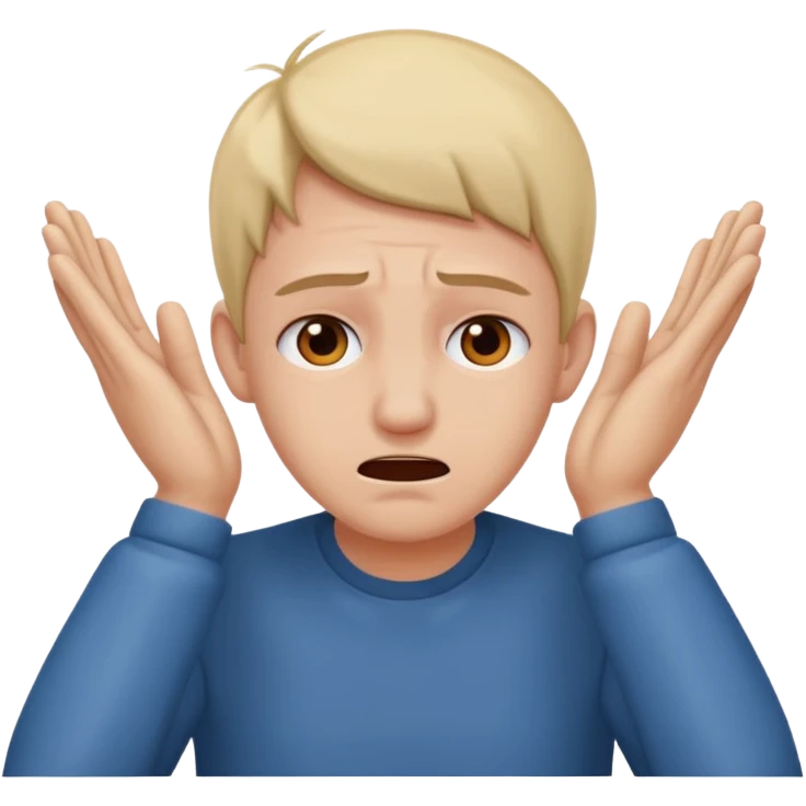 person covering ears with hands, in pain emoji