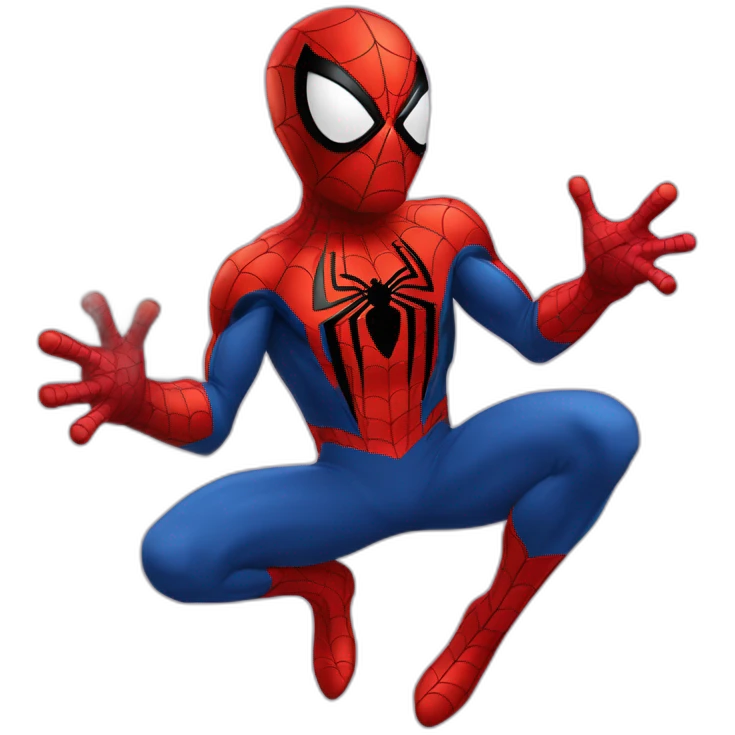 spiderman faisant un coeur emoji