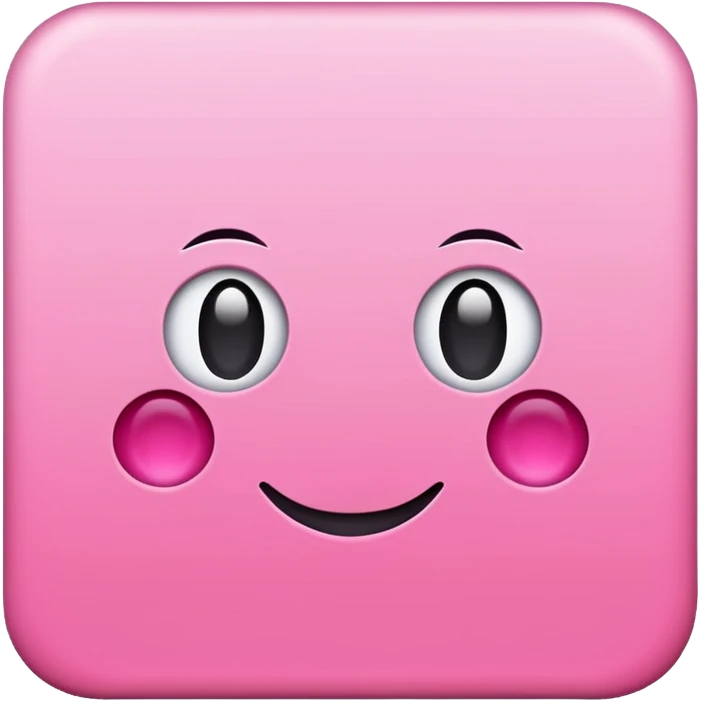 simple pink square paper no face on it emoji