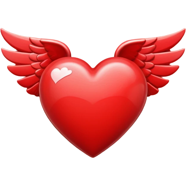 Flying heart emoji