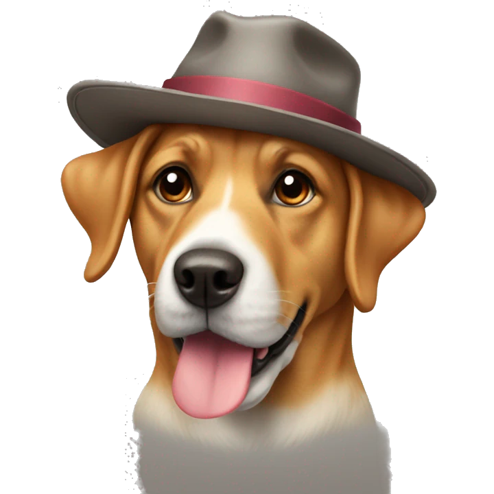 dog with hat emoji