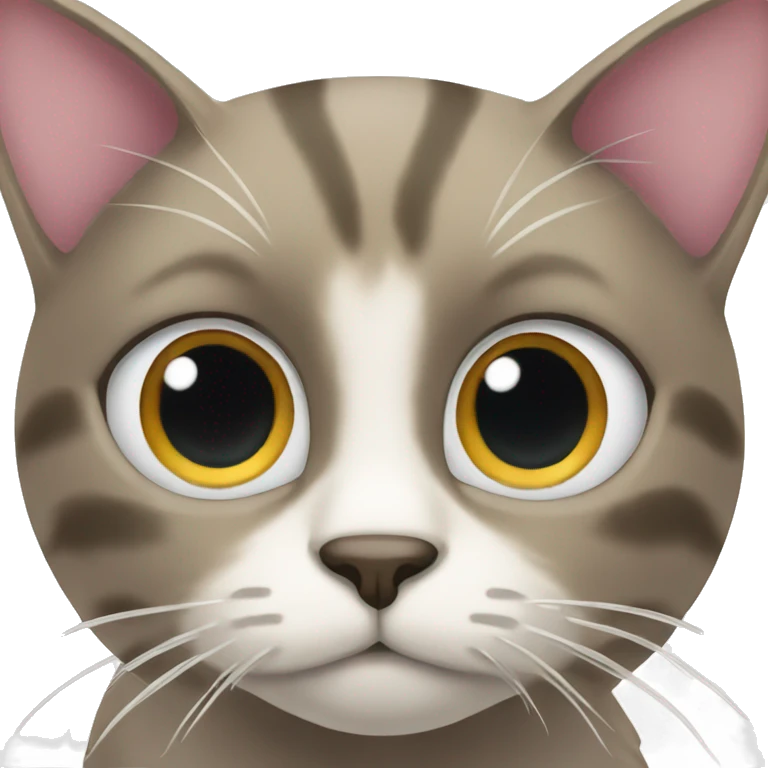 a cat with big eyes that shine and looks up emoji