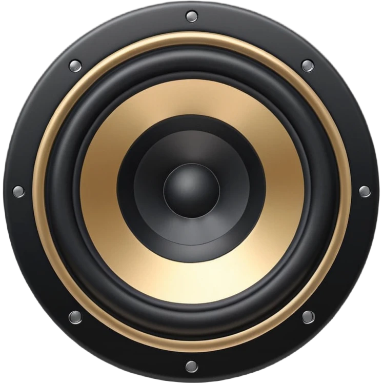 одна басс колонка с саббуфером, с видом в 3 четверти, очень простенькая emoji