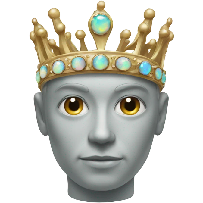 Crown with opal gemstones emoji
