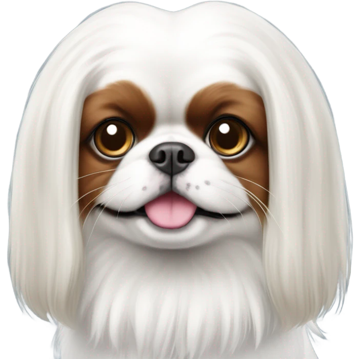 Japanes chin looking very regal emoji