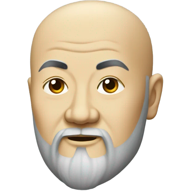 confucius with no hair emoji