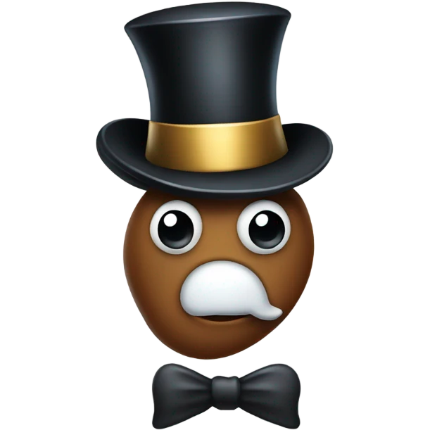 Poop with monocle and top hat  emoji
