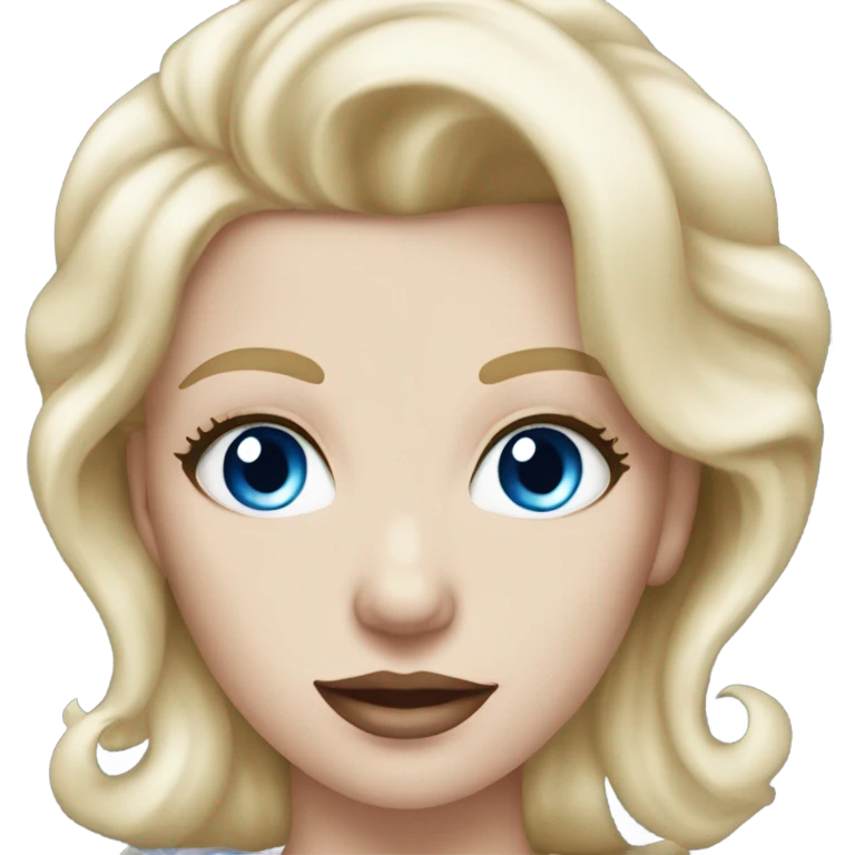 blonde white blue eyes Monroe mark female emoji