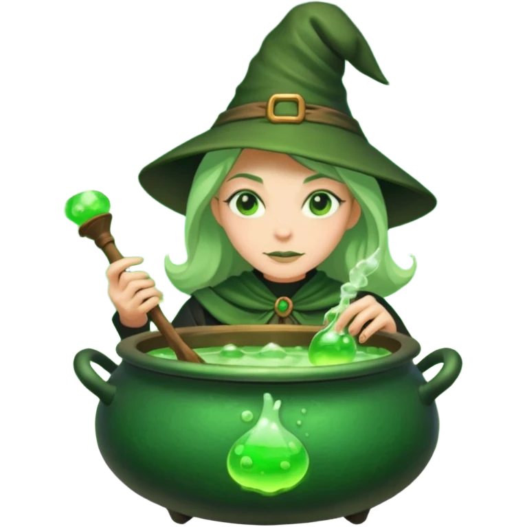 green witch cooking potion emoji