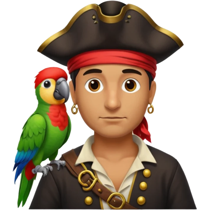 pirate and parrot emoji