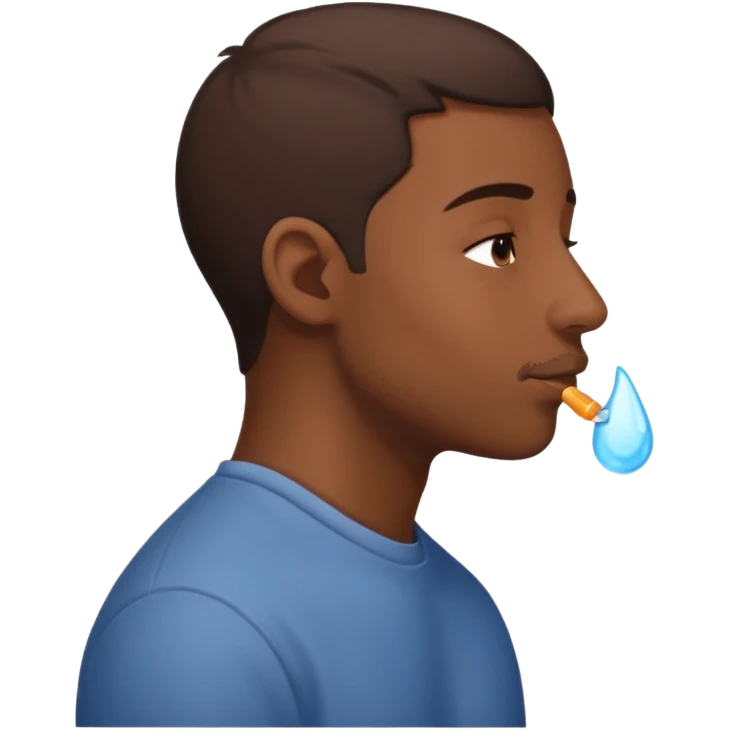 Side profile nose breathing emoji