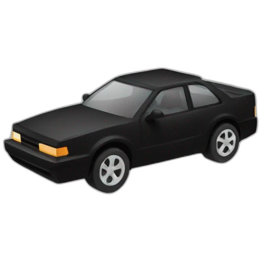 black pixelated car emoji